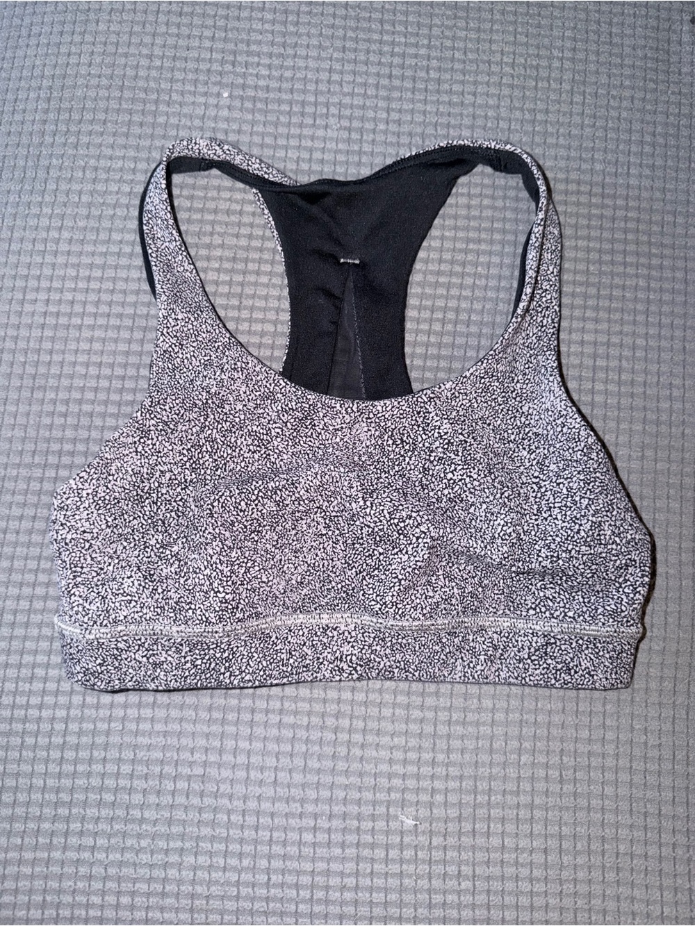 Lululemon Black Speckled Racerback Sports Bra